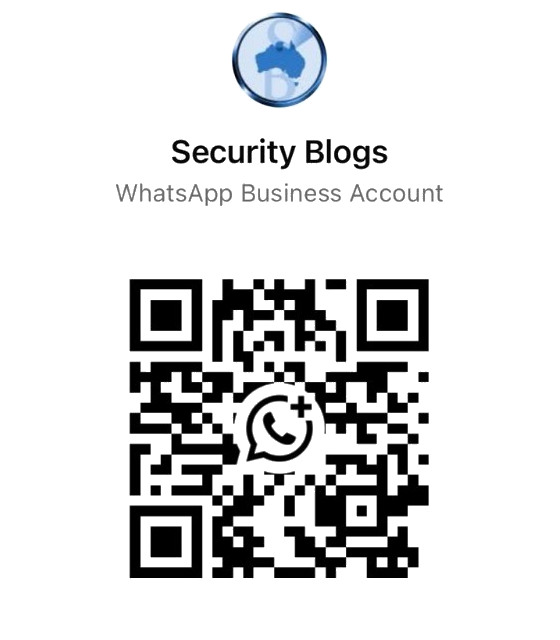 WhatsApp Business QR code for Security Blogs